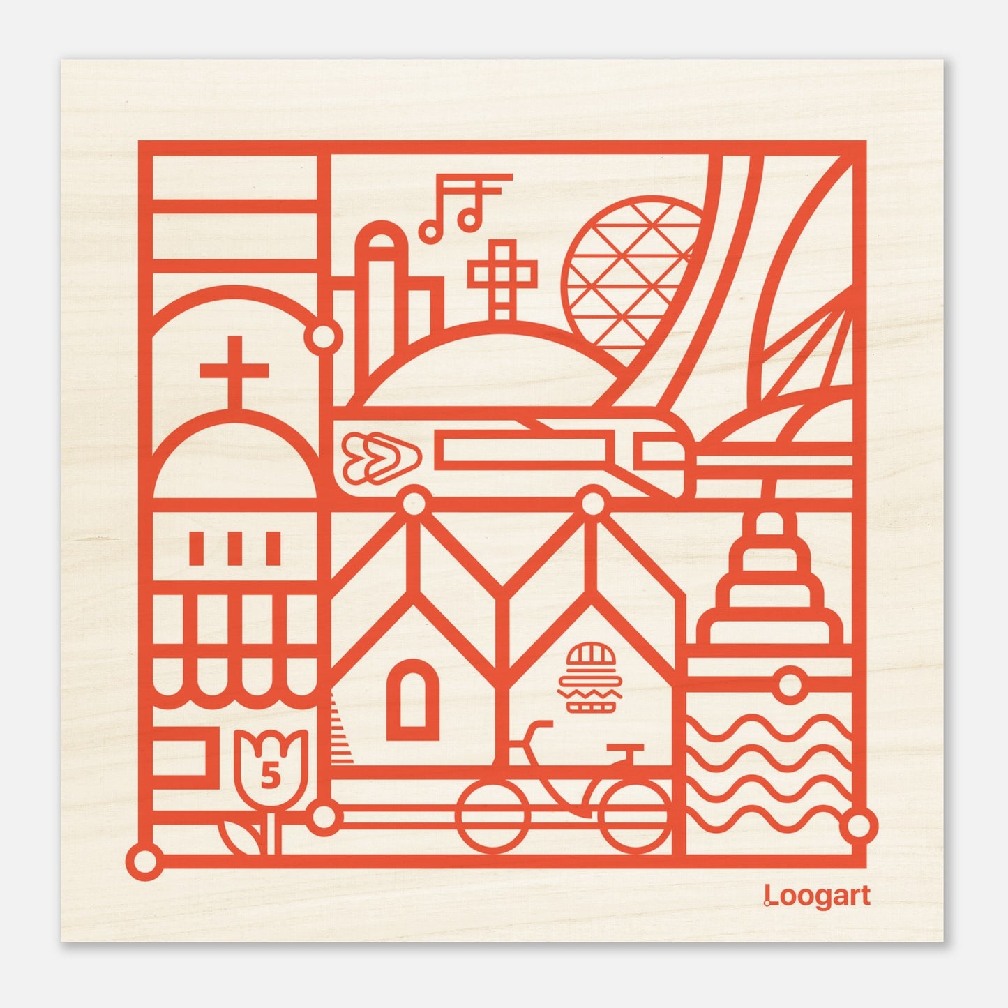 Encore Montréal Wood Print