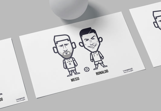 Messi vs Ronaldo - FREE Colouring Page